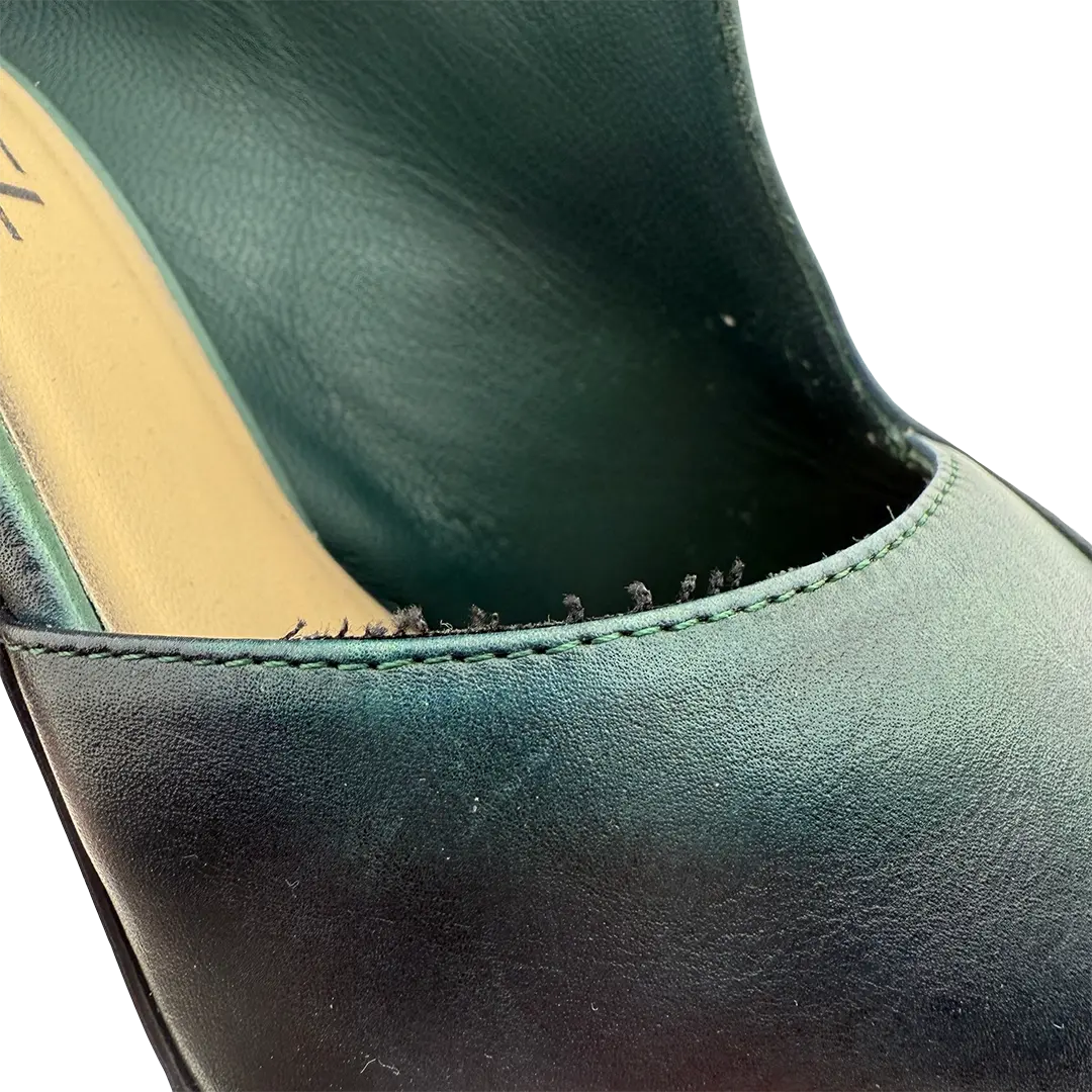 Chanel Ombre Crystal Ice Heel Ankle Boots grün Größe 38 1/2  / guter Zustand Chanel