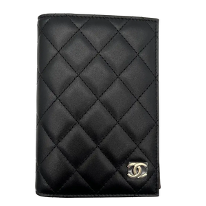Chanel Pasjeshouder Paspoorthouder Tijdloos Leer zwart