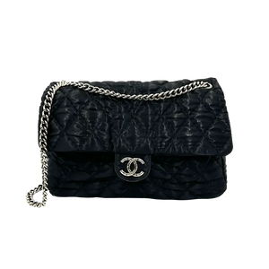 Chanel Satin Timeless Classix XXL Flap Bag zwart