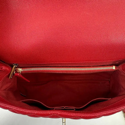 Chanel Timeless Coco Handle Large Tasche Caviar-Leder rot / sehr gut Chanel