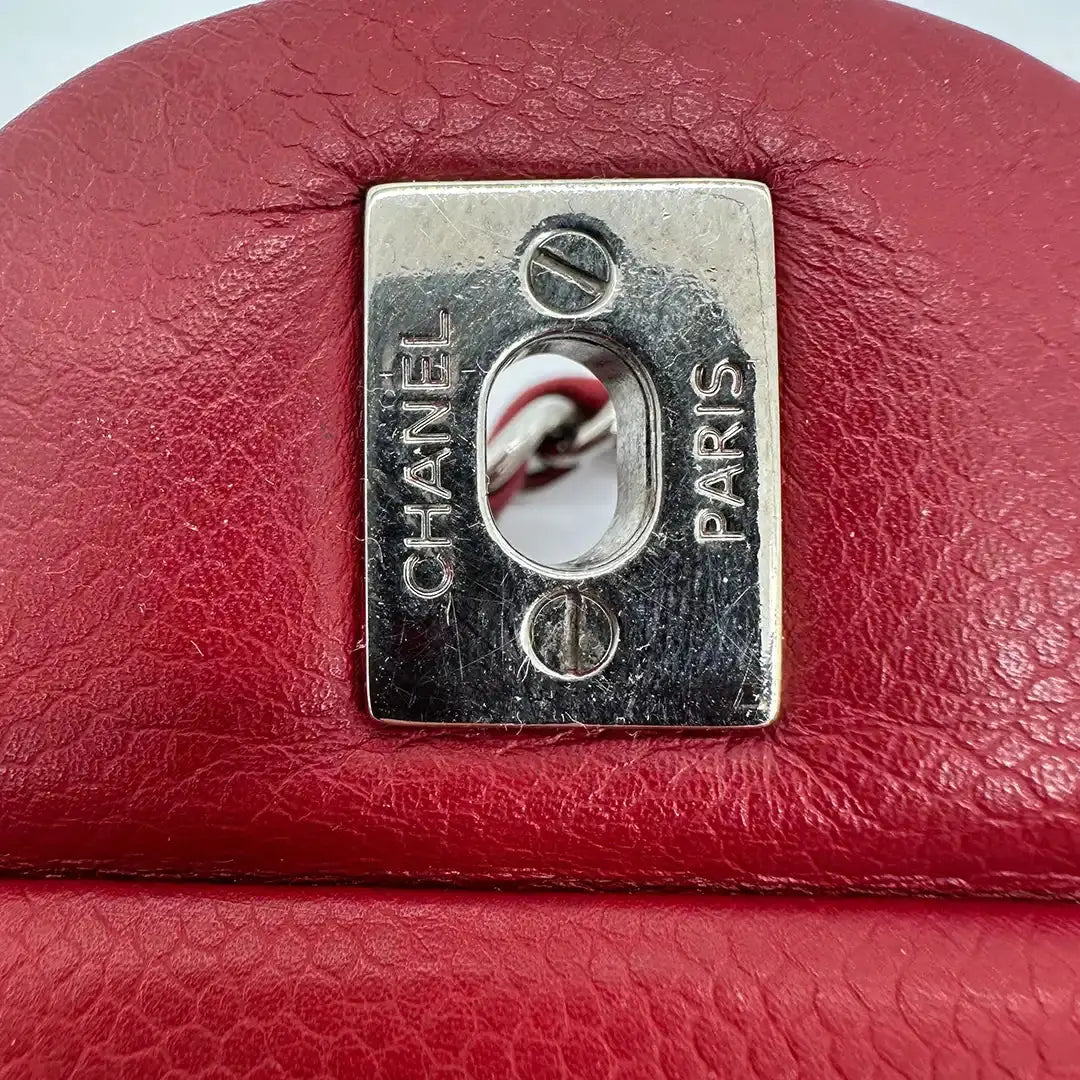 Chanel Timeless Double Flap Bag Jumbo rot Kaviarleder / gut Chanel