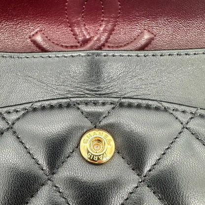 Chanel Timeless Double Flap Bag  Medium schwarz Lammleder Fullset / sehr gut Chanel