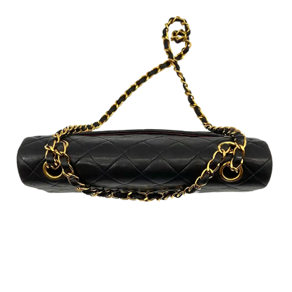 Chanel Timeless Double Flap Small schwarzes Lammleder / sehr gut - Echtheitscheck