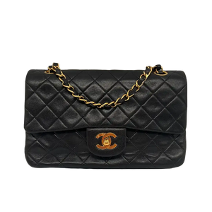 Chanel Timeless Double Flap Small zwart lamsleer