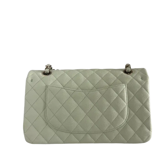 Chanel Timeless Double Flapbag Medium Kaviarleder light green 2022 / ungetragen Chanel