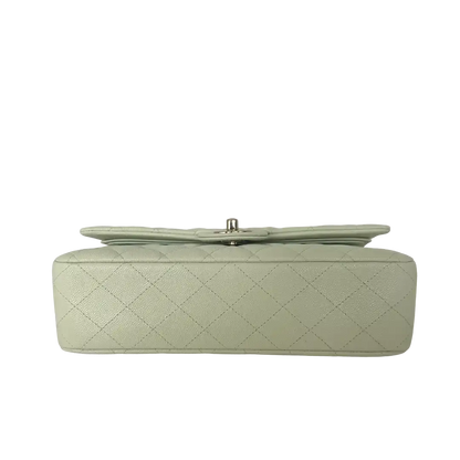 Chanel Timeless Double Flapbag Medium Kaviarleder light green 2022 / ungetragen Chanel