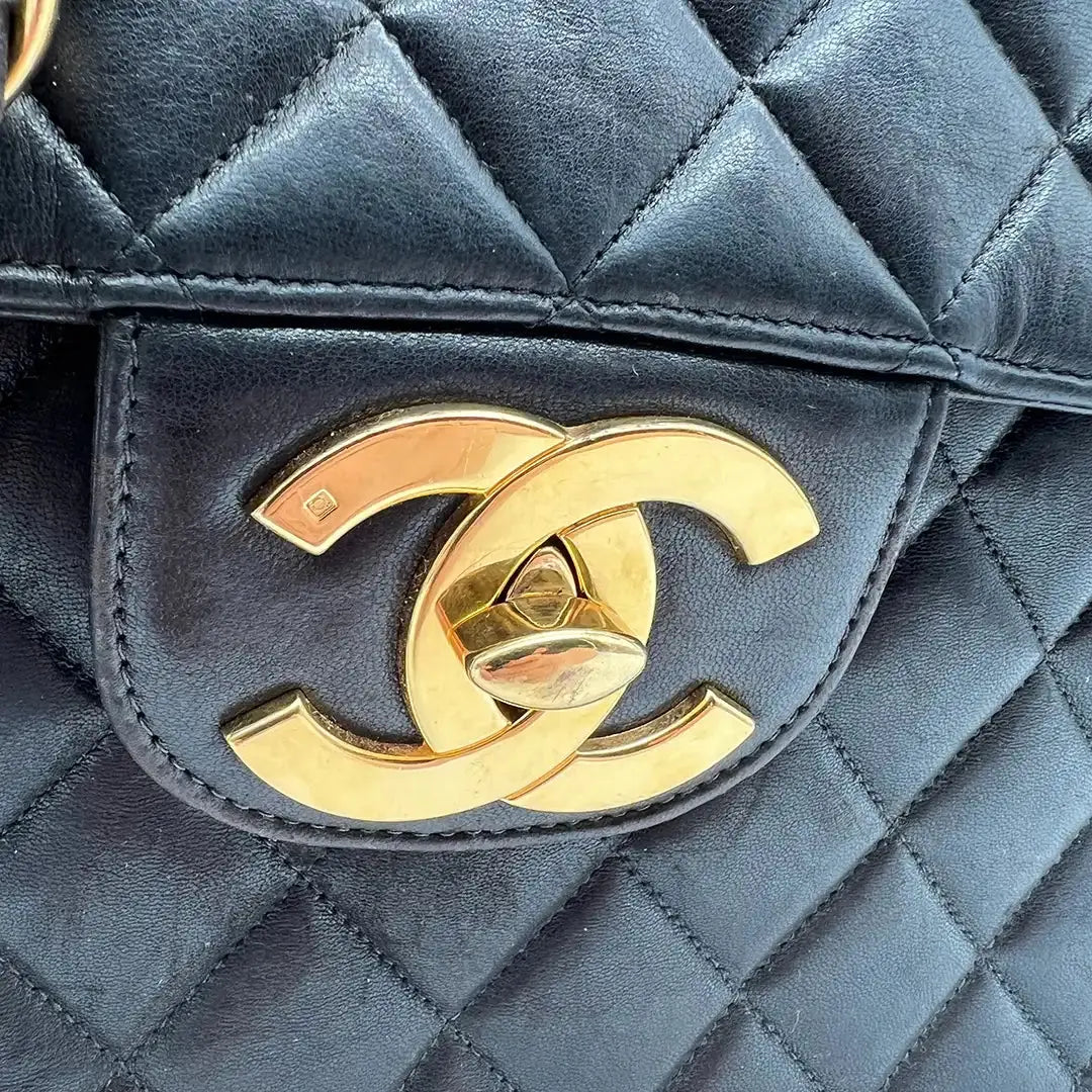 Chanel Timeless Jumbo Calfskin schwarz / gut Chanel