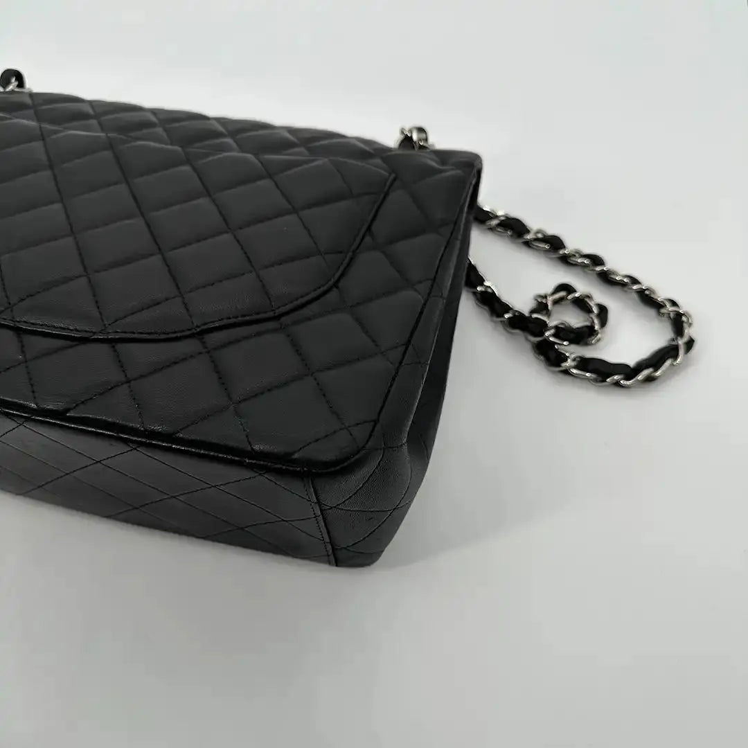 Chanel Timeless Jumbo Double Flap Bag 2011 schwarz Lammleder / sehr gut Chanel