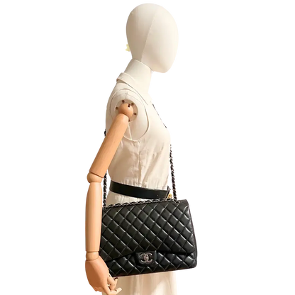 Chanel Timeless Jumbo Double Flap Bag 2011 schwarz Lammleder / sehr gut Chanel