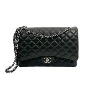 Chanel Timeless Jumbo Double Flap Bag 2011 zwart Lamsleer