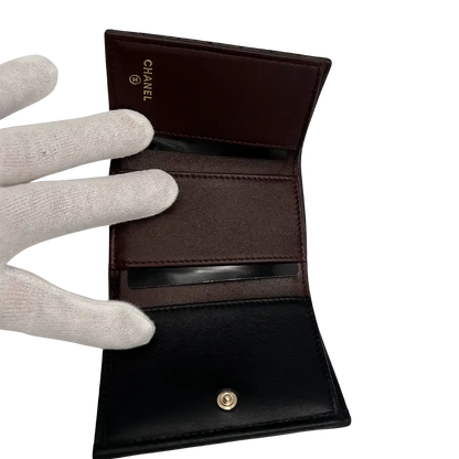 Chanel Timeless Portemonnaie aus Lammleder schwarz / ungetragen Chanel