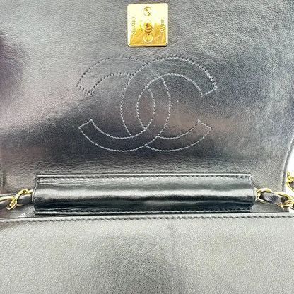 Chanel Timeless Wallet on Chain WOC Vintage Lammleder schwarz vergoldete Hardware/sehr gut Chanel