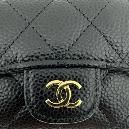 Chanel Timeless kleine Geldbörse (Kreditkartenetui) Kaviarleder schwarz Fullset 2025 / neuwertig Chanel