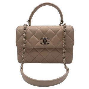 Chanel Trendy CC Top Handle Lamsleer Poederroze / acceptabel