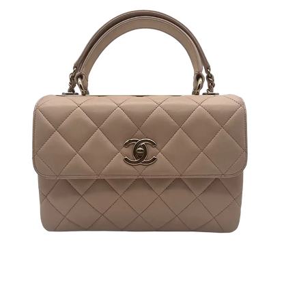 Chanel Trendy CC Top Handle Lammleder helles pink / akzeptabel Fullset Chanel