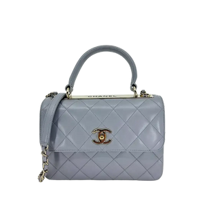 Chanel Trendy CC Top Handle Tasche Lamsleer lichtgrijs