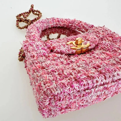 Chanel Tweed Nano Kelly Shopper pink / sehr gut Chanel
