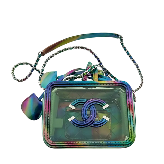 Chanel Vanity Case Bag Small PVC Rainbow limitiert / neuwertig Chanel
