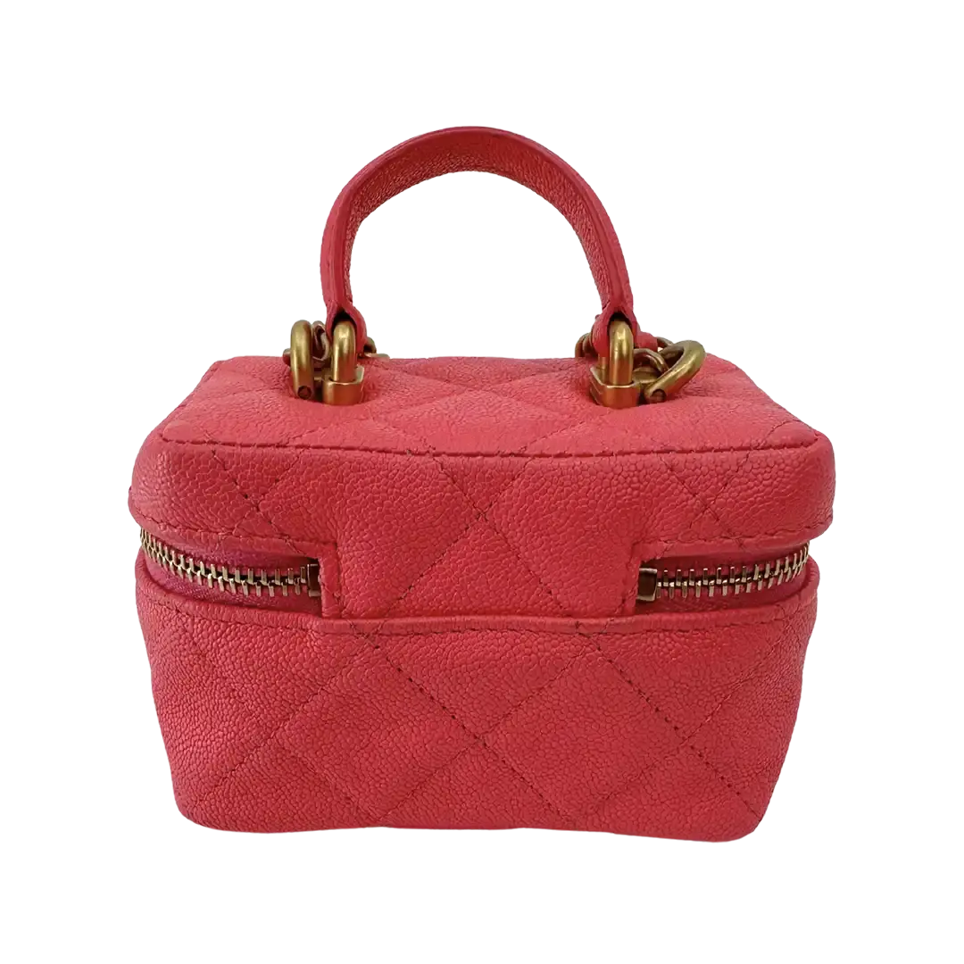 Chanel Vanity Pink Micro Bag Kaviaeleder Pink / sehr gut Chanel