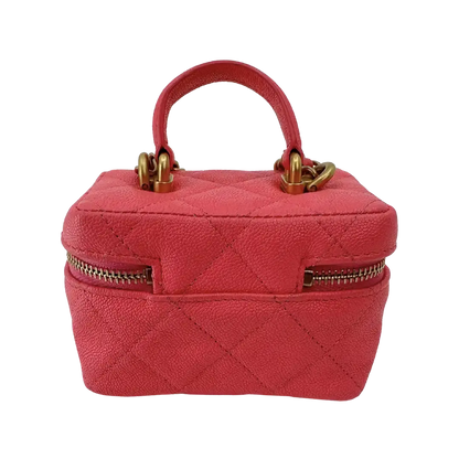 Chanel Vanity Pink Micro Bag Kaviaeleder Pink / sehr gut Chanel