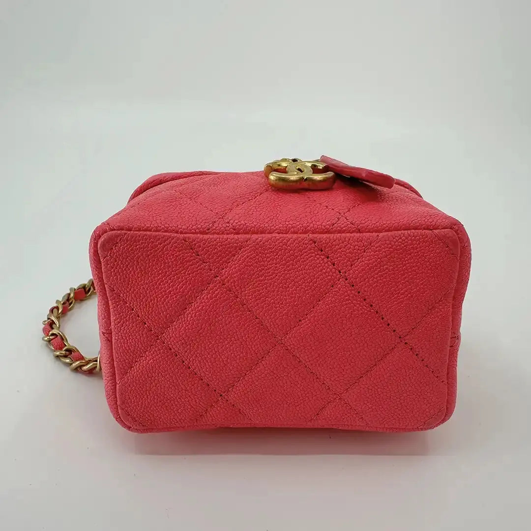 Chanel Vanity Pink Micro Bag Kaviaeleder Pink / sehr gut Chanel