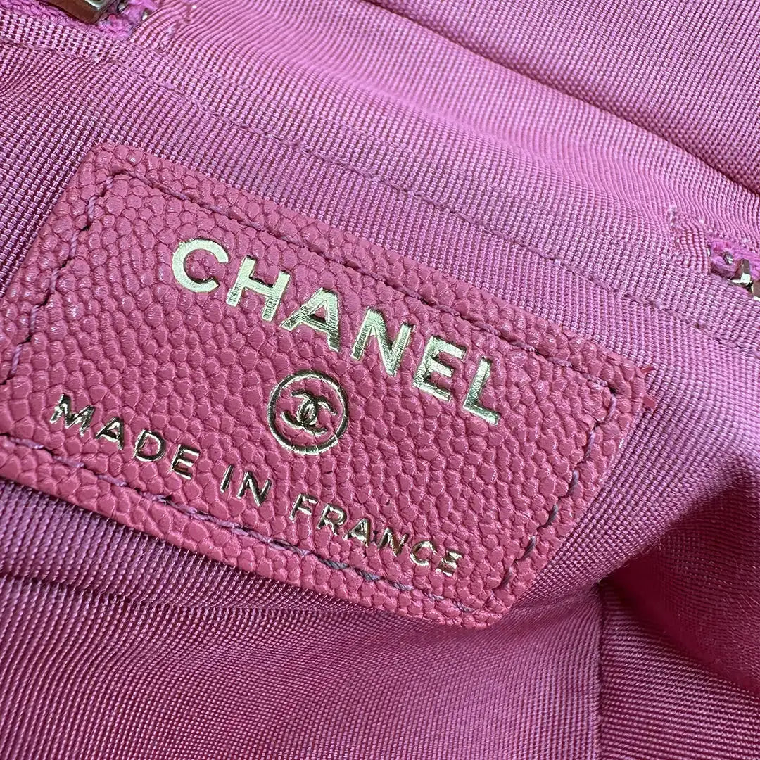 Chanel Vanity Pink Micro Bag Kaviaeleder Pink / sehr gut Chanel