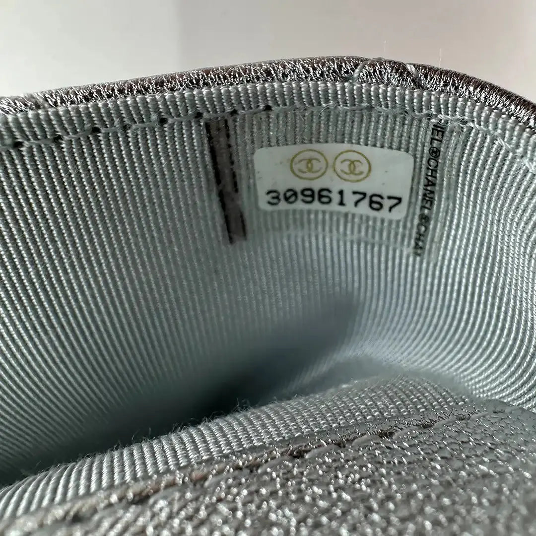 Chanel Wallet on Chain silberfarben mit Metallic-Effekt limitiert / ungetragen Chanel