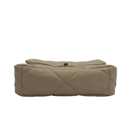 Chanel 19 Flap Bag Small Tasche Lammleder beige /  neuwertig Chanel