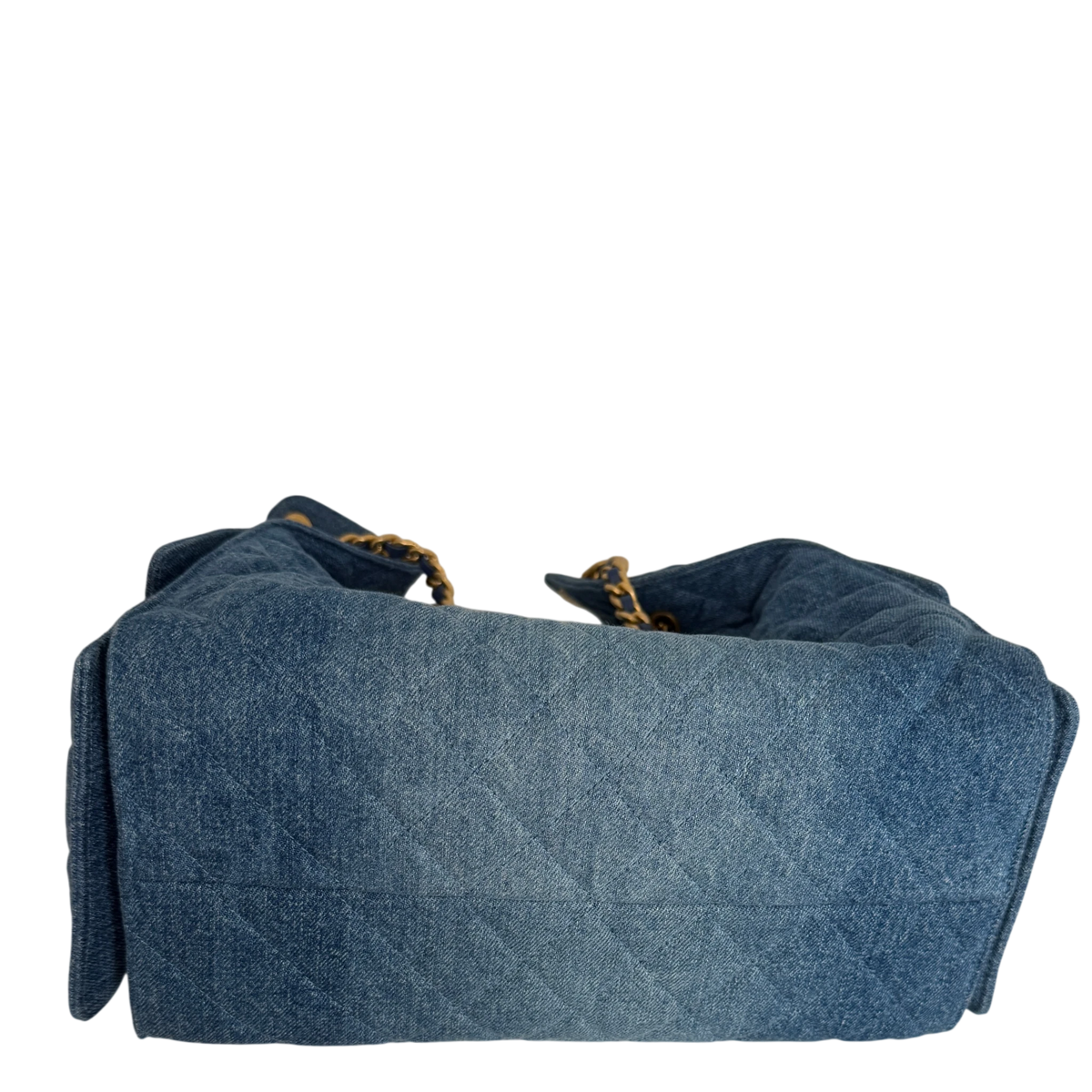 Chanel 25 Medium Handbag Washed Denim Blau Gold Hobo Tasche Chanel