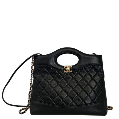 Chanel 31 Mini Shopper glänzendes Lammleder goldene Hardware / sehr gut Chanel