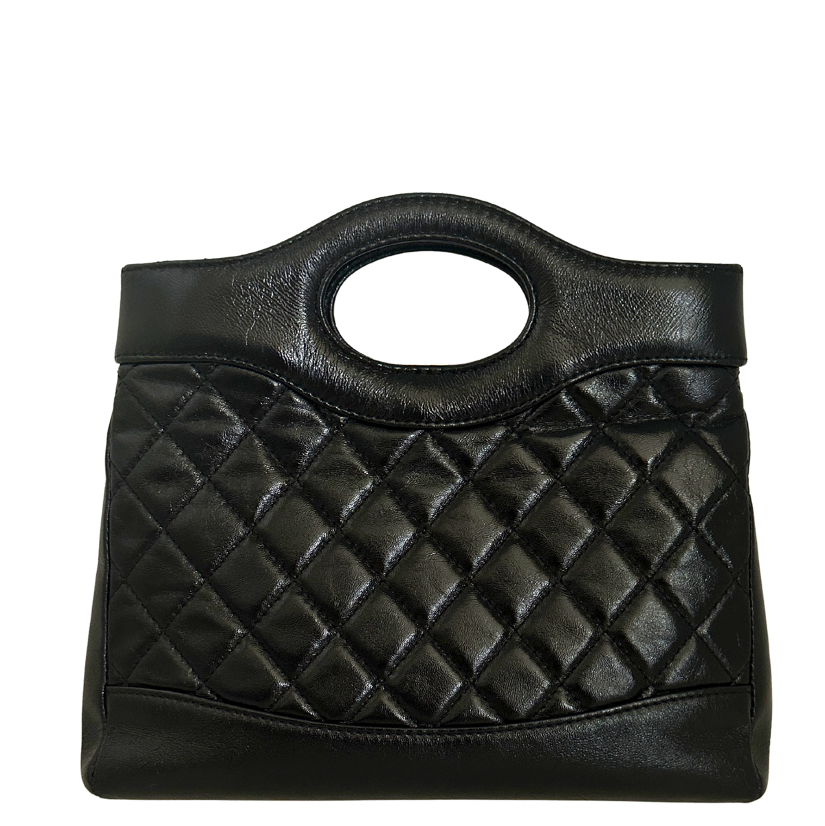 Chanel 31 Mini Shopper glänzendes Lammleder goldene Hardware / sehr gut Chanel