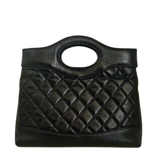 Chanel 31 Mini Shopper glänzendes Lammleder goldene Hardware / sehr gut Chanel