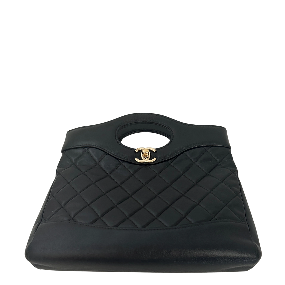 Chanel 31 Mini Shopper glänzendes Lammleder goldene Hardware / sehr gut Chanel