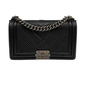 Chanel Boy Bag middelgroot kalfsleer zwart limited edition