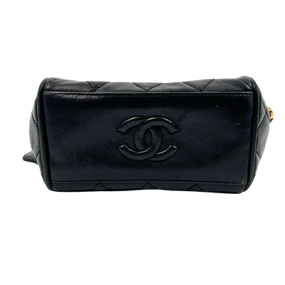 Chanel Boy Reverso Mini Pochette schwarz Kalbsleder / sehr gut Chanel