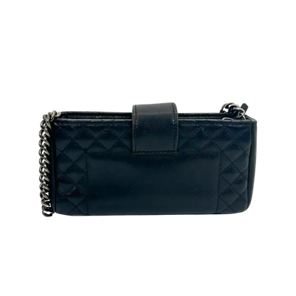 Chanel Boy Reverso Mini Pochette schwarz Kalbsleder / sehr gut Chanel
