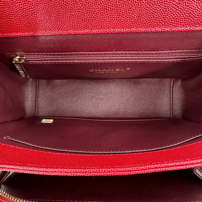 Chanel Business Affinity Medium mittelgroße Tasche Caviar Leder rot Fullset / neuwertig Chanel