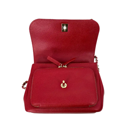 Chanel Business Affinity Medium mittelgroße Tasche Caviar Leder rot Fullset / neuwertig Chanel