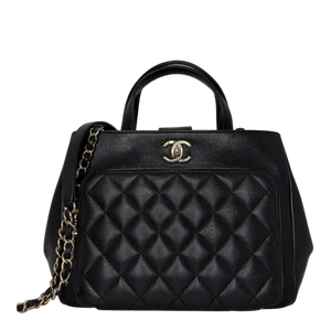 Chanel Business Affinity Small Kaviaarleder zwart GHW