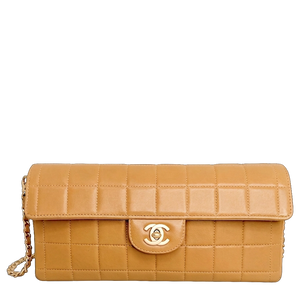 Chanel Chocolate Bar Bag lamsleer beige