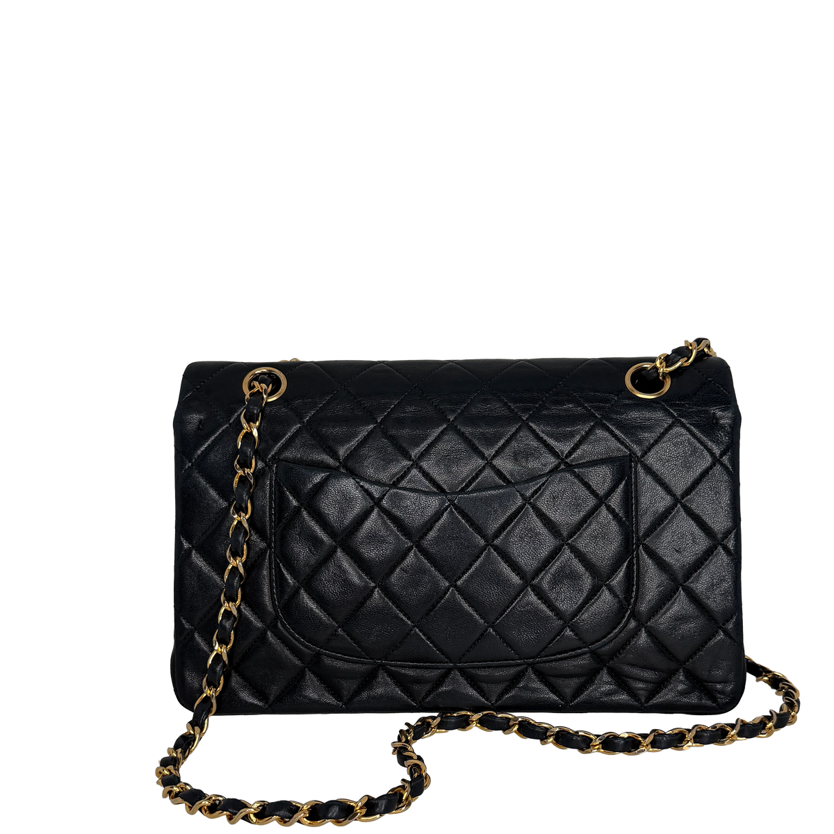Chanel Timeless Medium Doubleflap Bag Lammleder schwarz GHW / gut Chanel