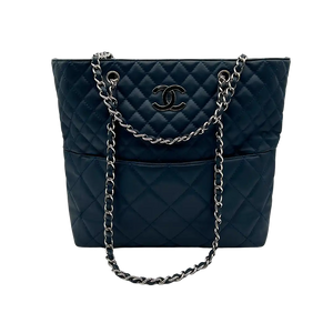 Chanel Matelasse Coco Mark Chain schoudertas leer navy ultrazeldzaam
