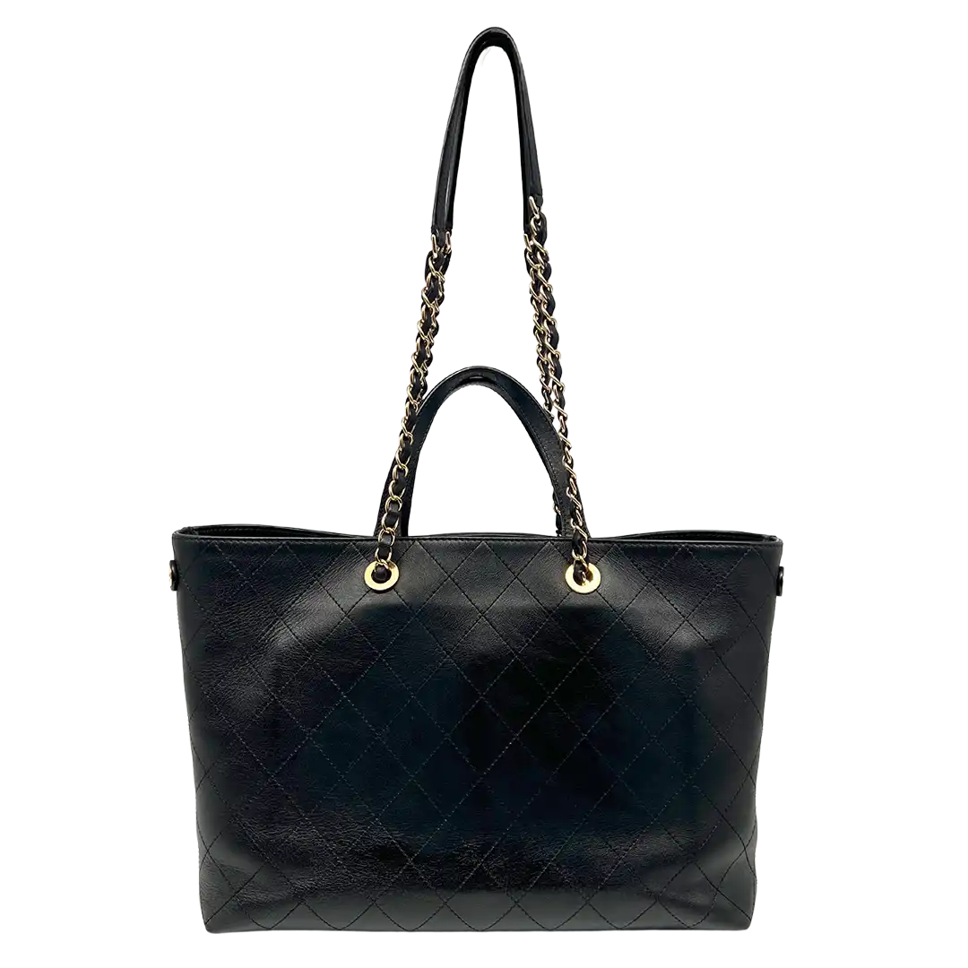 Chanel Deauville Leder Shopping Tasche Fullset / sehr gut Chanel