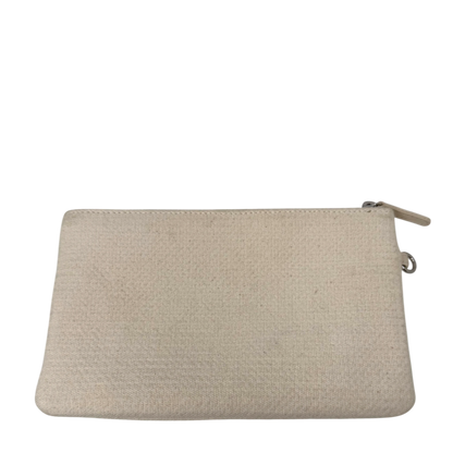 Chanel Deauville mittelgroße Tasche beige silberne Hardware 2022 / gut Chanel