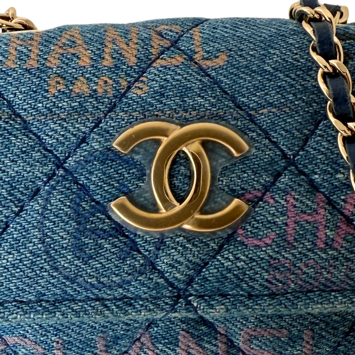 Chanel Micro Flapbag Denim / neuwertig Chanel