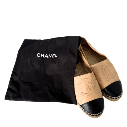 Chanel Espadrilles Größe 35 Beige / gut Chanel