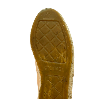 Chanel Espadrilles Größe 35 Beige / gut Chanel