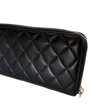 Chanel CC zip-around Geldbörse Dunkelblau / gut Louis Vuitton
