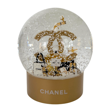 Chanel Schneekugel 2023 Gold / neuwertig Chanel