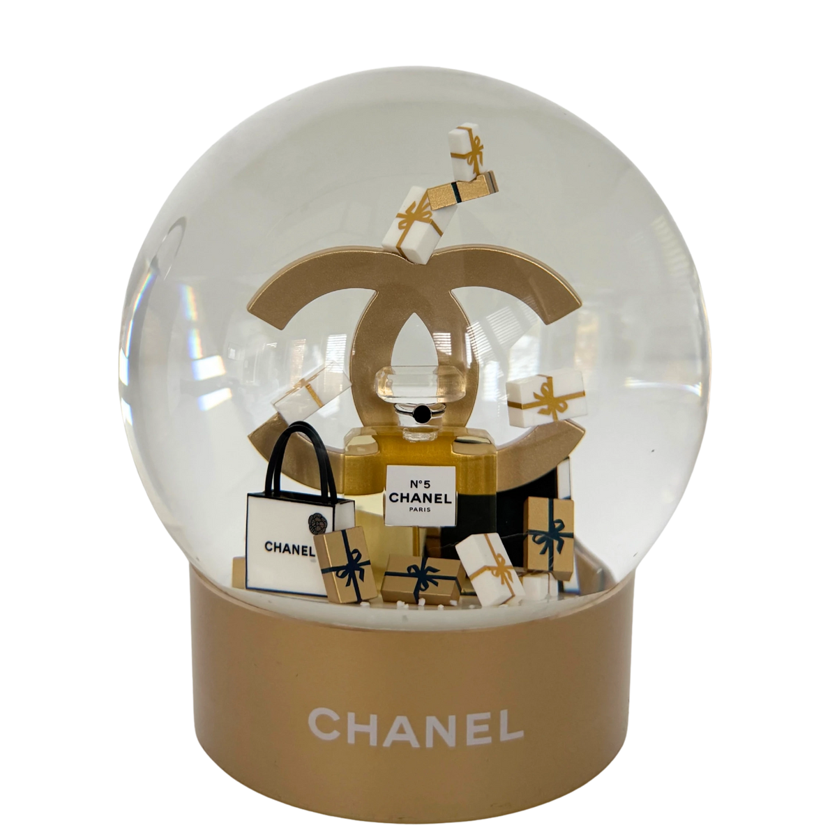 Chanel Schneekugel 2023 Gold / neuwertig Chanel